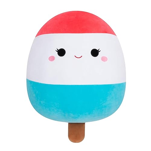 Squishmallows Original 16-Inch Lelila Red, White, and Blue Popsicle - Official Jazwares Large Plush - Popsicle