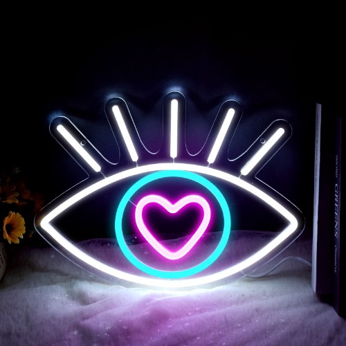 Vibrant Neon Sign - White