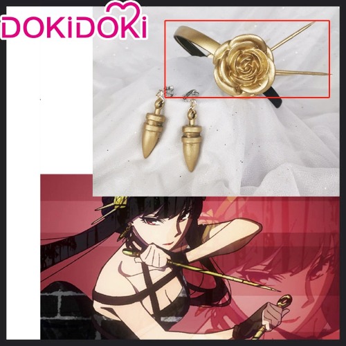 DokiDoki Anime SPY×FAMILY Cosplay Yor Forger Accessory/ Headwear/ Earrings Weapons Halloween | Headwear / One Size