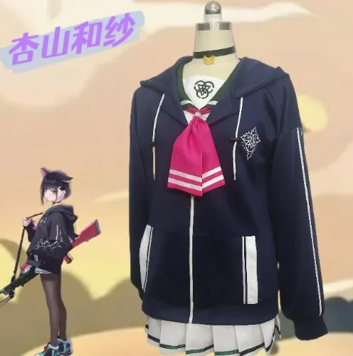 KazusaCOS - Reincarnation refined blue file cos Xingshan and yarn cosplay clothing game anime sailor suit sweater can be used daily