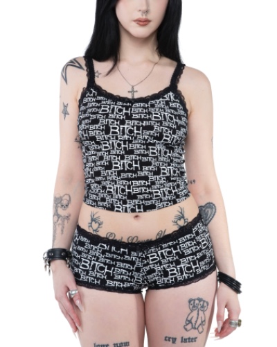 Lip Service X iGirl Bitch Cami Swear Tank | XL / Black