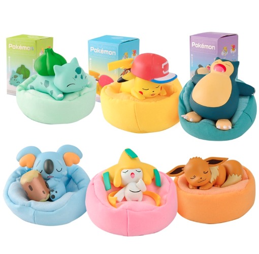 Pokemon Vinyl Figure Sleeping Pikachu Snorlax Eevee Bulbasaur