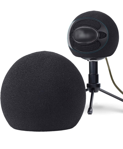 YOUSHARES Blue Snowball Pop Filter - Windscreen Foam Cover For Microphone
