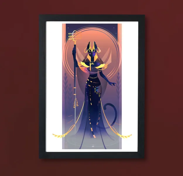 Art print ~ Bastet ~ Dieux d'Égypte