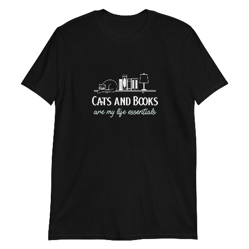 'Cats & Books' Short-Sleeve Unisex T-Shirt - S