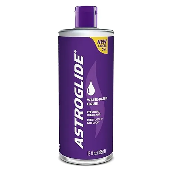 Astroglide Water Based Lube (12 Fl Oz), Liquid Personal Lubricant, Long-Lasting Sex Lube for Men, Women and Couples, Safe for Toys, Value Size