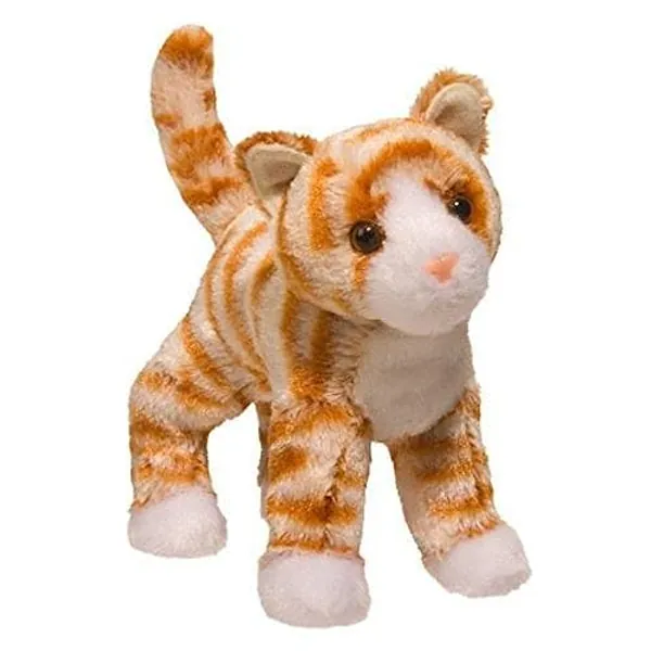 Douglas Hally Orange Striped Cat Stuffed Animal | 8 inch Tall