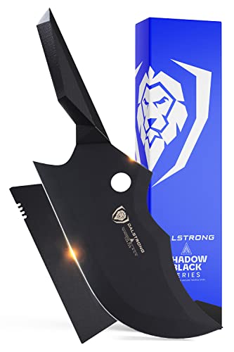 DALSTRONG Meat Cleaver Knife - 9 inch - Shadow Black Series - Black Titanium Nitride Coated - High Carbon - 7CR17MOV-X Vacuum Treated Steel - Sheath - Massive Razor Sharp Kitchen Knife - NSF Certified - 9 inch