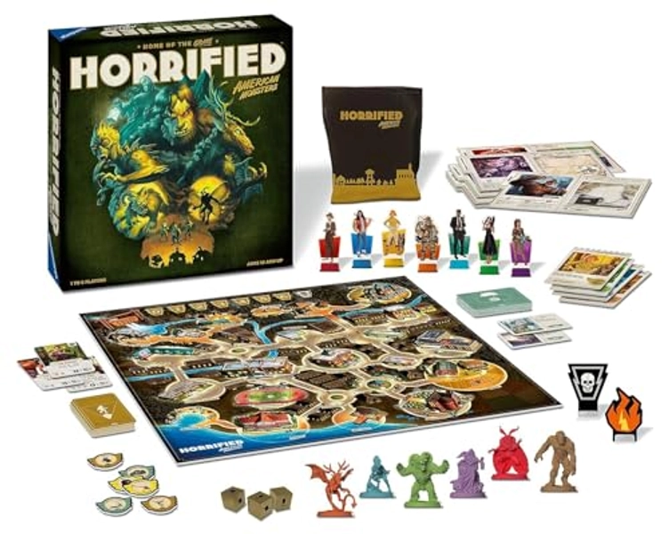 Ravensburger Horrified: American Monsters Strategy Board Game for Ages 10 & Up