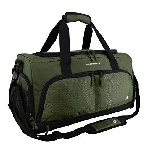 Ultimate Gym Bag 2.0: The Durable Crowdsource Designed Duffel Bag with 10 Optimal Compartments Including Water Resistant Pouch - Green - Medium (20")