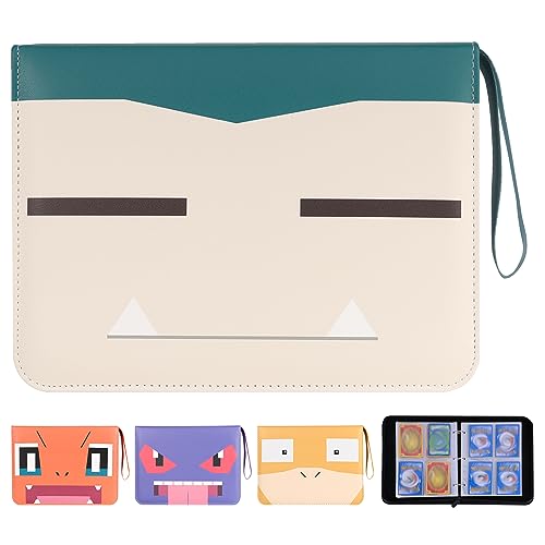 Throne Kat POWLIF Trading Card Binder for 400 Cards, 4 Pocket Card Binder with