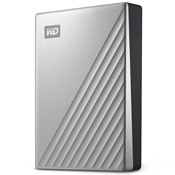 WD 4TB My Passport Ultra Silver Portable External Hard Drive HDD, USB-C and USB 3.1 Compatible - WDBFTM0040BSL-WESN