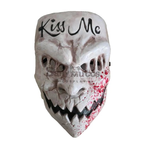 【In Stock】Movie The Purge Cosplay Kiss Me Mask Cosplay Props