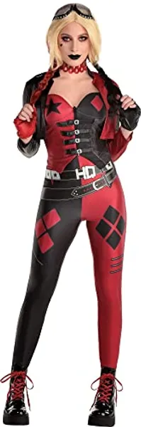 Amscan Harley Quinn Halloween Costume for Adults, Suicide Squad 2, Includes Top and Pants