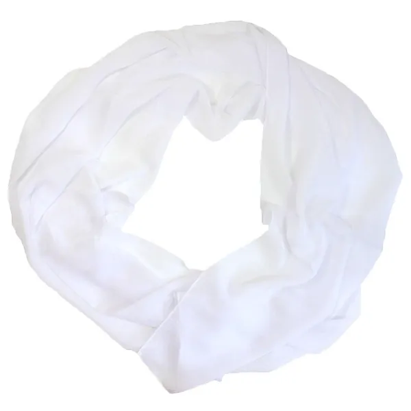 Women Chiffon Plain Scarf (White)