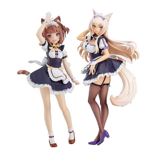 2PCS Anime Nekopara Figure Toys PVC Anime Azuki/Coconut/Cinnamon Action Figure Model Desktop Ornaments Collectable Supplies - 20cm/22cm 2pcs/Set