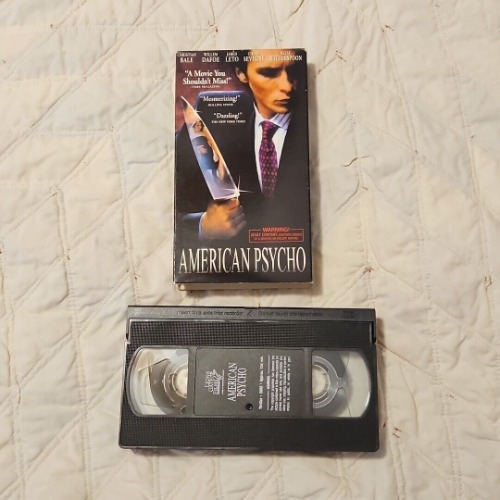 American Psycho VHS 2000 Lions Gate Canada 18A Thriller Bale Dafoe Leto RARE HTF