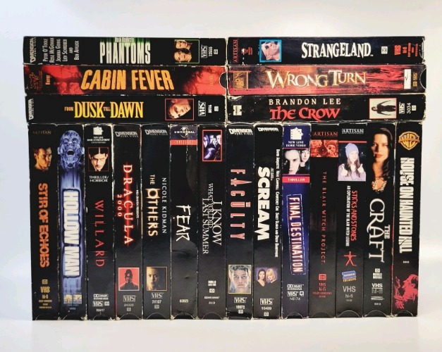 90s Horror VHS Lot Of 20 Tapes, GDC Tested! Scream, The Crow, Final Destination 