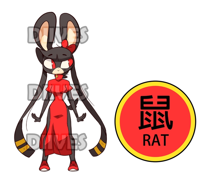 Zhima Rat Zodiac Standee by Diives