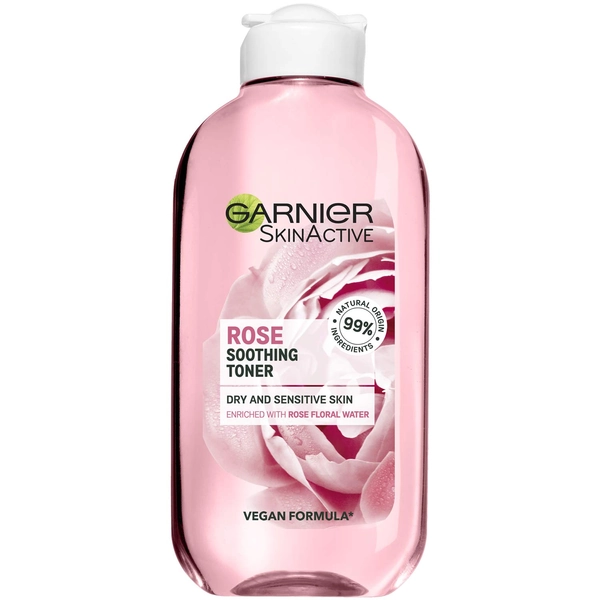 GARNIER, ansiktsvatten för torr och känslig hud, SkinActive Botanical Rose Floral Water, 200 ml