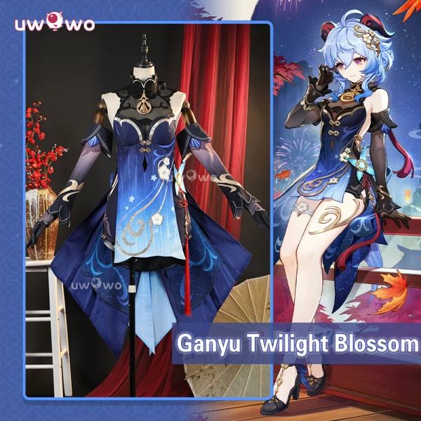 Uwowo Collab Series: Genshin Impact Ganyu Twilight Blossom New Outfit Cosplay Costume - 【Pre-sale】L