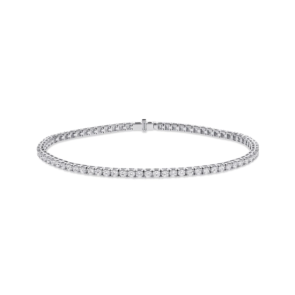 BIRKS White Gold 2.96ct Line Tennis Bracelet