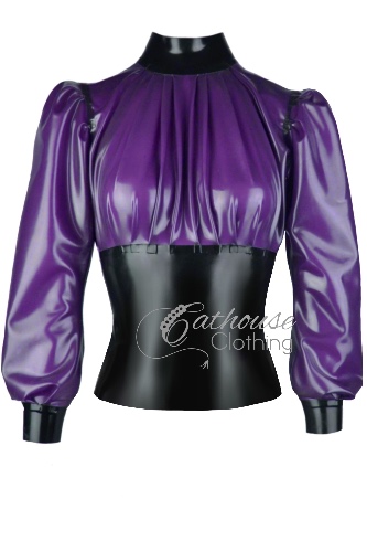 Desire latex top | xxxx-large / All translucent black