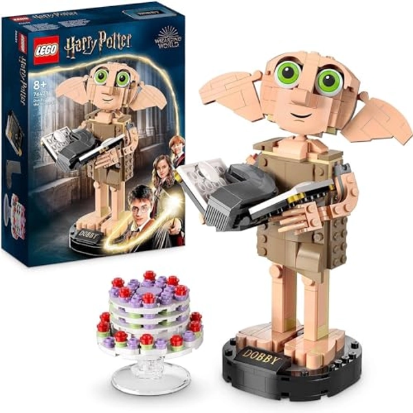 LEGO Harry Potter Dobby The House Elf Set, Movable Iconic Figure, Toy, Bedroom Accessory & Decoration, Character Collection, Gift for Girls, Boys, Teens and All Fans from 8 Years 76421