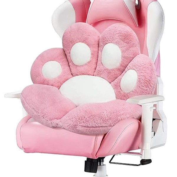 MOONBEEKI Cat Paw Cushion Chair Comfy Kawaii Chair Plush Seat Cushions Shape Lazy Pillow for Gamer Chair 28"x 24" Cozy Floor Cute Seat Kawaii for Girl Worker Gift, Dining Room Bedroom Decorate