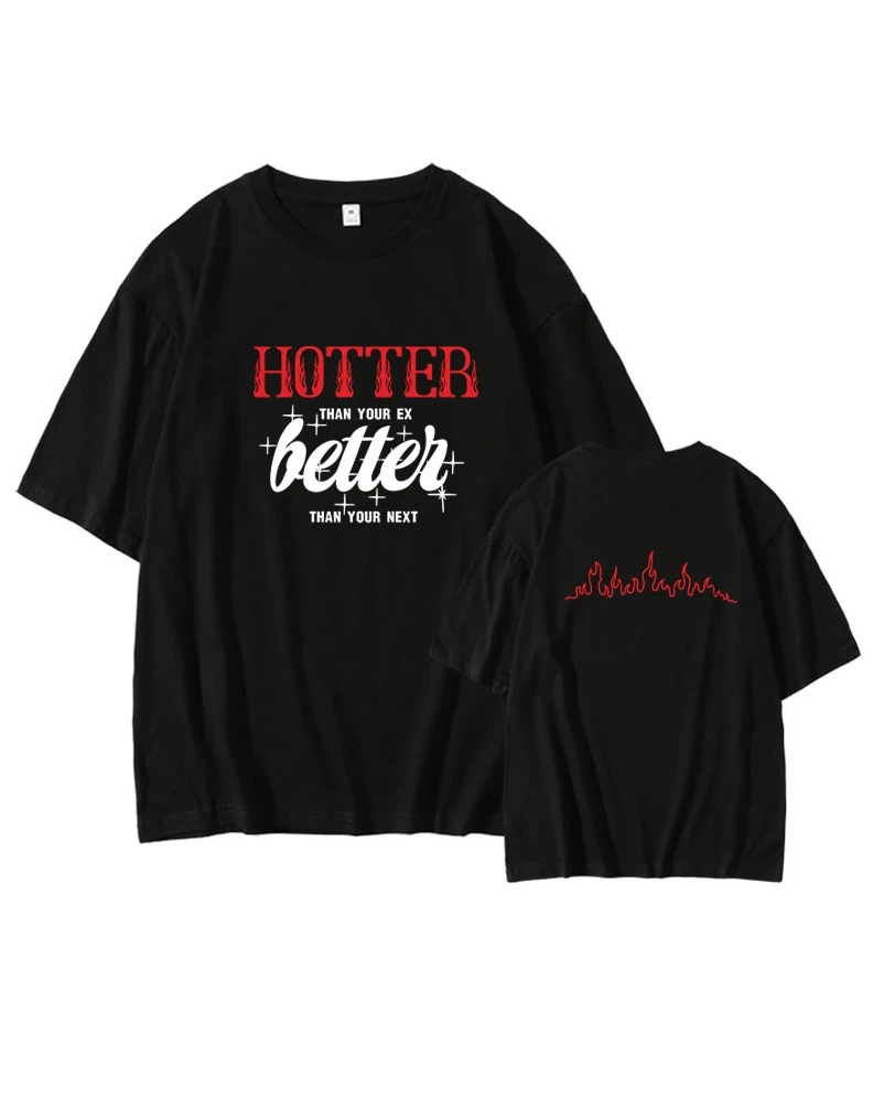 Black “Hotter Than Your Ex” T-Shirt | Hyunjin - Stray Kids - Fashion Chingu