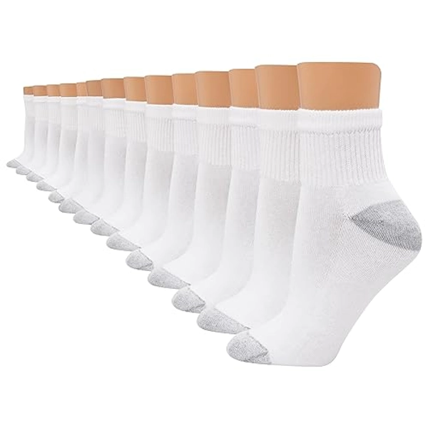 Hanes Women's Value, Ankle Soft Moisture-wicking Socks, Available in 10 and 14-packs