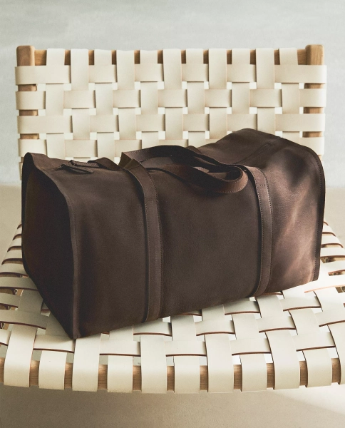 FADED LEATHER TRAVEL BAG
