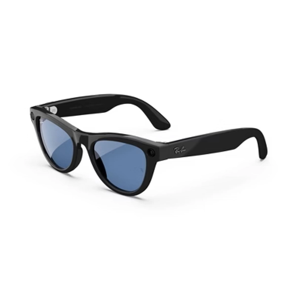 Ray-Ban Meta Skyler (Gen 1) Glasses - Shiny Black Frames, Blue Transition Lenses: Smart Eyewear with Bluetooth & Wi-Fi