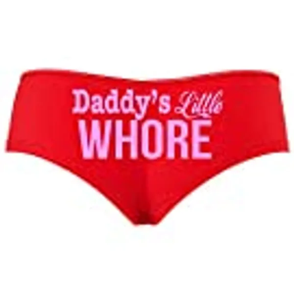 Knaughty Knickers Daddy's Little Whore Fun Flirty Red boy Short Panties DDLG
