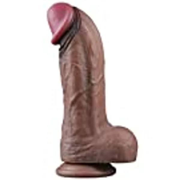 11" Handmade Dual Layered XXL Silicone Realistic Dildo with Hyper-Realistic Veins Anal Dildo Huge Suction Cup Dildo Plugs Large Strap On Thick Dildo Adult Sex Toy for Women