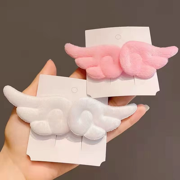 Angel Wings Cute Angel Wing Plush Hairpin Girl Hair Clip Accessories Barrettes Hairgrip Headdress Headwear Hairclip - AliExpress 