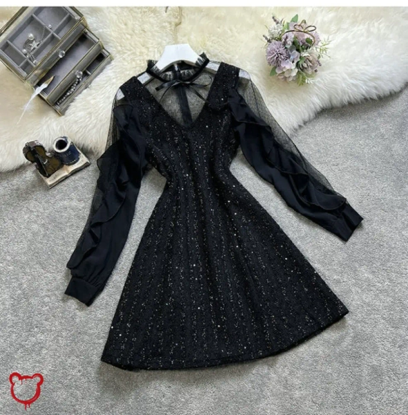 Cyclone Gothic Bow Dress