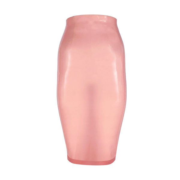 Atsuko Kudo Latex Lady Pencil Skirt in Sheer pink