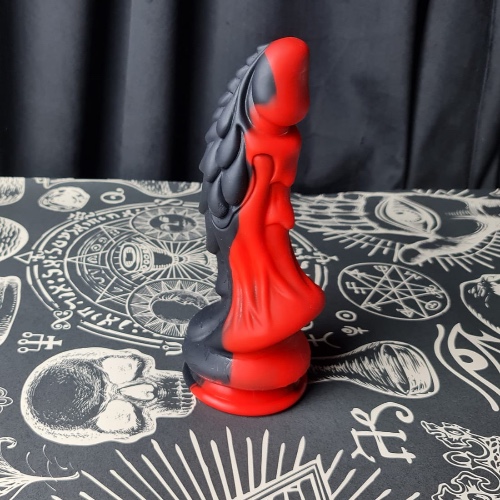 BDSM Fantasy Dragon Monster Dildo Medium - Red and Black