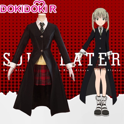 【S/M/XL-3XL Ready For Ship】【Size XS-3XL】DokiDoki-R Anime Soul Eater Cosplay Maka Albarn Costume Halloween | Costume / L-PRESALE