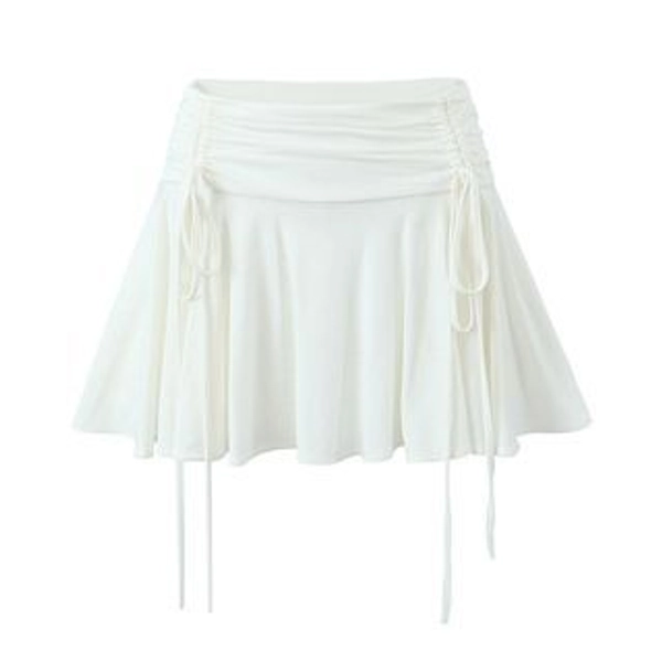Balletcore High Waist Plain Mini A-Line Skirt