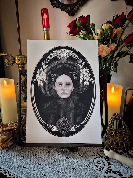 Nosferatu Ellen Madiens Token Fine Art Print A4 lily Rose Depp Gothic Vampire