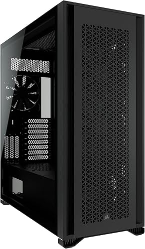 CORSAIR 7000D AIRFLOW Full-Tower ATX PC Case – High-Airflow Front Panel – Spacious Interior – Easy Cable Management – 3x 140mm AirGuide Fans with PWM Repeater Included – Black - Black - PC Case