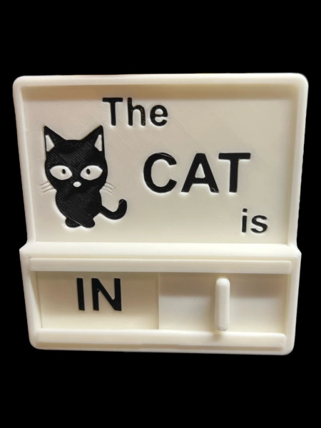 Cat Outside Inside Reminder Sign