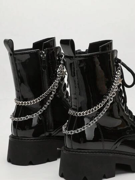 2pcs Metal Chain Star Punk Boot Chain - Easy Clip On, Durable Fashion Accessory DIY For Shoe Customization