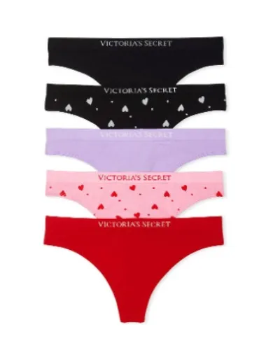 5-pack Seamless Thong Panties - Seamless - vs