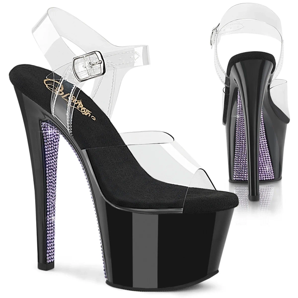 Sky-308CRS | Clear/Black-Lavender Rhinestones / 6
