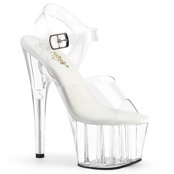 Pleaser ADORE-708VL Platform Sandalettes Clear EU-38 / US-8