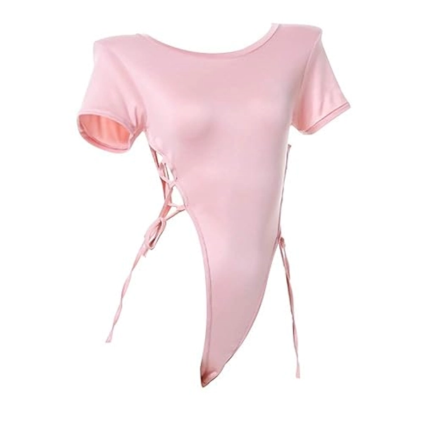 YOMORIO Womens Cute Japanese Schoolgirl Uniform Lolita Anime Cosplay Lingerie Tie-Side Jumpsuit Babydoll