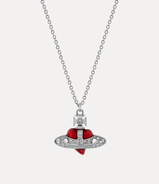 New Diamante Heart Pendant Necklace